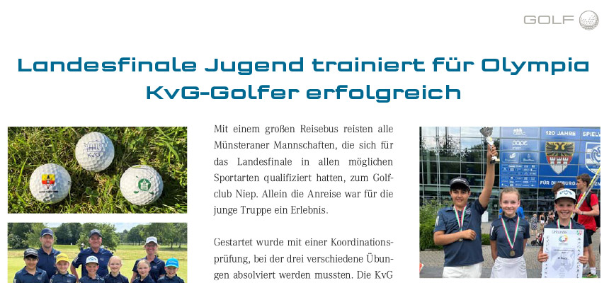 KvG-Golfer bei „Jugend trainiert für Olympia“